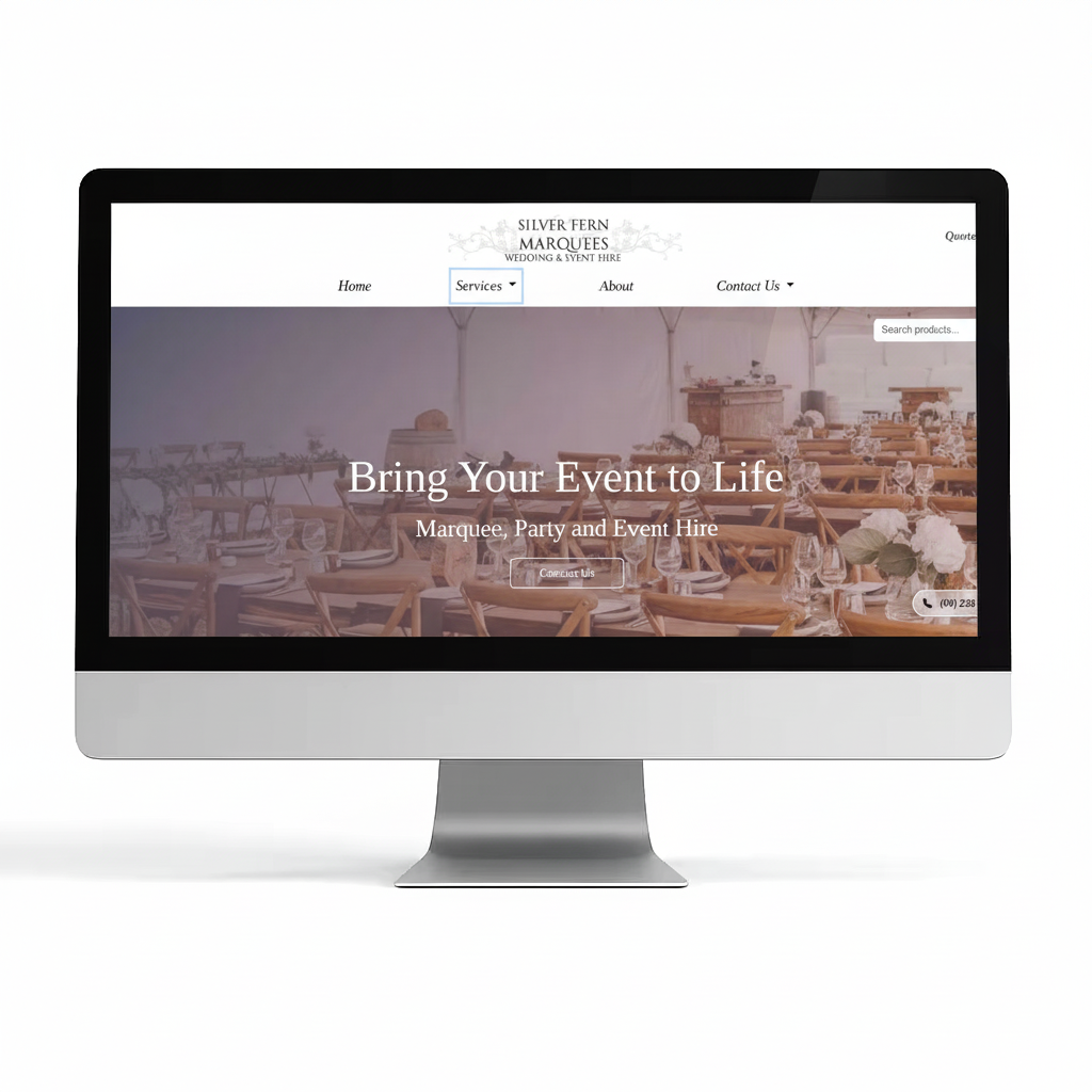 SilverFern Marquees Website Preview